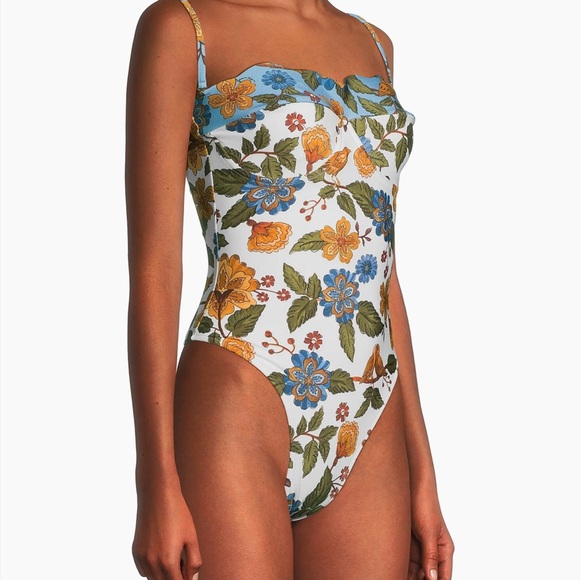 FARM Rio Garden Scarf One Piece Swimsuit size Large NEW - Picture 2 of 11